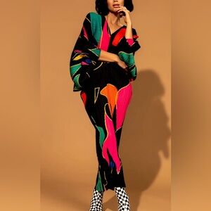 Dressed in LALA Vibrant Multicolor Midi Dress